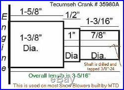 10hp Tecumseh Snow King Engine Stepped MTD Shaft Recoil LH358XA-159493-35980
