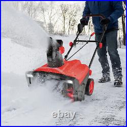 120V 15Amp Snow Blower 20 Electric Snow Thrower with180° Rotatable Chute 2 Lights