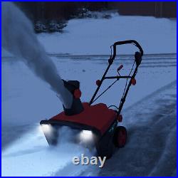 120V 15Amp Snow Blower 20 Electric Snow Thrower with180° Rotatable Chute 2 Lights