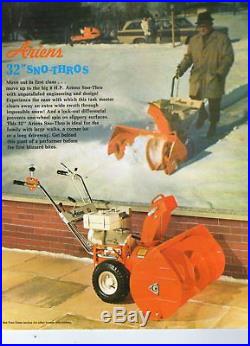 1971 Ariens Sno-Thro 32 wide snowblower 10000 all original, excellent, clean