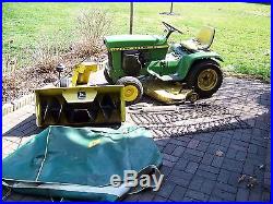 1974 JOHN DEERE 110 Garden Tractor with Snow Blower, Cover, etc. (All WORKING!)