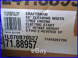 1 Craftsman (24) 179cc Two-Stage Snow Blower BRAND NEW FREE SHIPPING