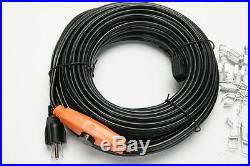 20FT 200FT Heat Roof Gutter De-icing Ice Snow Melter Cable Tape Kit Thermostat