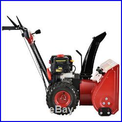 22 inch Snow Blower Snow Thrower Two Stage Electric Start 212cc Gas Snow Engine