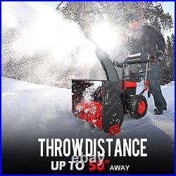 24Inch 80V 6.0Ah Cordless Snow Blower 2-Stage Snow Thrower withBattery and Charger