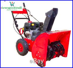 24-Inch 208CC LCT Gas Powered Two Stage Snow Thrower Electric Starter Multispeed