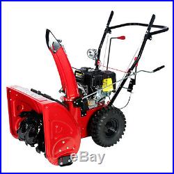 24 inch Snow Blower Thrower 196cc Two Stage Gas Snow Engine