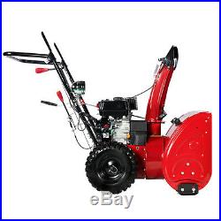 24 inch Snow Blower Thrower 196cc Two Stage Gas Snow Engine