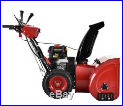 26 inch 212cc Two Stage Electric & Recoil Start Gas Snow Blower / Thrower, New
