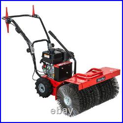 27.5 Walk-Behind Power Sweeper Broom 196cc 6.5hp with Dust Collection Bucket