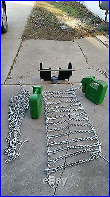 42 inch John Deere Snowblower with weights and chains