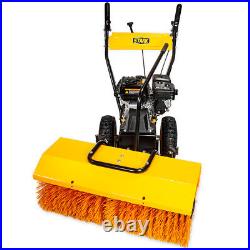 7HP Walk-Behind Power Sweeper 31 Gas-Powered Snow Driveway Walkway Dirt Broom