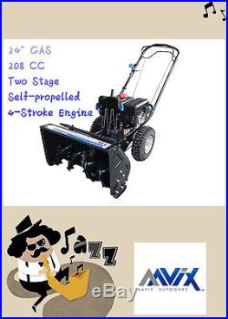 AAVIX 24 Gas Snow Blower 208CC Tow Stage Self-propelled Electric Start 4-Stroke