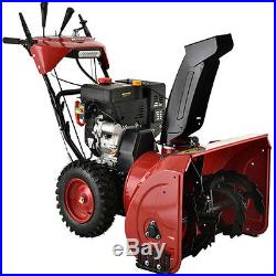 AMICO 28 inch 252cc Two-Stage E-Start Gas Snow Blower/Thrower with Heated Grips