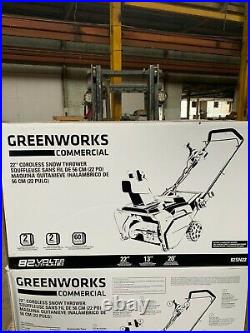 Brand New Greenworks 82V 22 Brushless Dual Port Snowblower