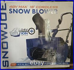 Brand New Snow Joe 18 48V Cordless Outdoor Electric Snow Blower