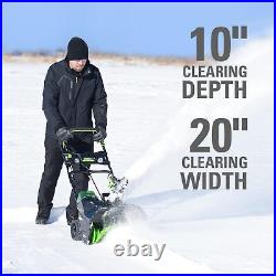 Brushless Cordless Snow Blower, 2.0Ah Battery and Charger Included