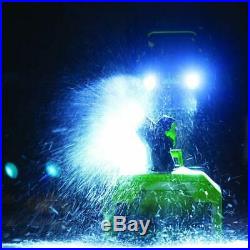 Cordless Electric Snow Blower 20 Thrower LED Lights Lithium Ion Battery Charger