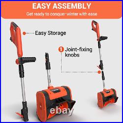 Cordless Snow Shovel, Cordless, Battery, Snow Blower with Adjustable Front Handle