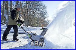 EGO 21 Cordless Electric Snow Blower Lithium Ion Battery Powered Single Stage