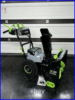 EGO SNT2405 24 Cordless Two Stage Self Propelled Snow Blower Kit With 2 5.0Ah NEW