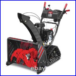 Electric Gas Snow Blower D Track Drive Turn Power Steering Stability Skid Shoes