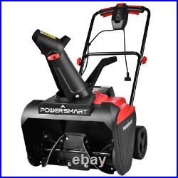 Electric Push Snow Blower Thrower Corded Single Stage 21 Inch Red 15 AMP 120V