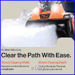 Electric Snow Thrower Walk-Behind Blower Corded AC 120V 15A 18 X 10 Inch Clearin