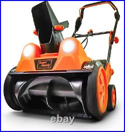 Electric Snow Thrower Walk-Behind Blower Corded AC 120V 15A 18 X 10 Inch Clearin