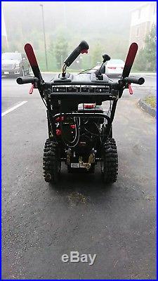 Excellent Craftsman Dual Stage Snow Blower 28' 357 cc Withelec start. Used 5 hours