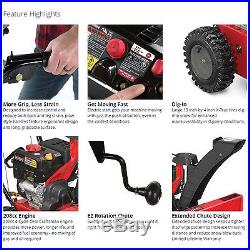 Gas Snow Thrower 24 208 cc Dual-Stage Electric Start Snow Blower Craftsman New