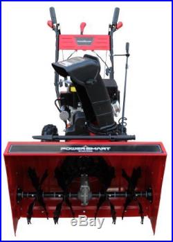 Gasoline Powered 2 Stage Snow Blower With Electric Start 208cc 24 Inch Winter