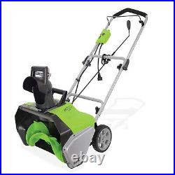 GreenWorks Corded Electric Snow Blower Thrower 20 inch 13 Amp Motor
