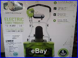 GreenWorks Electric Snow Thrower 12 AMP 20'' Corded Snow Thrower