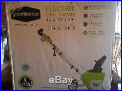 GreenWorks Electric Snow Thrower 12 AMP 20'' Corded Snow Thrower