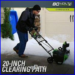 GreenWorks PRO 20 inch 80V Cordless Snow Thrower, Battery Not Included (2600402)