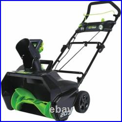 GreenWorks PRO 20 inch 80V Cordless Snow Thrower battery and charger included
