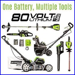 GreenWorks Pro 80V 20-Inch Cordless Snow Thrower 2Ah Battery & Charger In. New