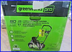 GreenWorks SNB401 Cordless SnowThrower 20'', BATTERY AND CHARGER NOT INCLUDED