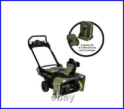 Green Machine 21 in. Single Stage Electric Snow Blower withBattery and Charger