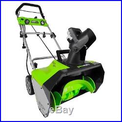 Greenworks 2600202 13 Amp 20-Inch Electric Snow Thrower with Dual LED Lights