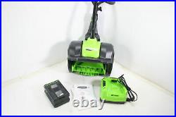 Greenworks 2600602 PRO 80V 12 Inch Snow Shovel w 2.0 AH Battery Charger Green