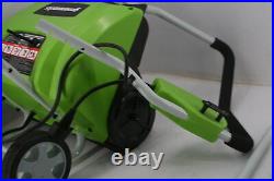 Greenworks 26022 10 Amp 16 in Corded Electric Snow Thrower 14in Impeller Green