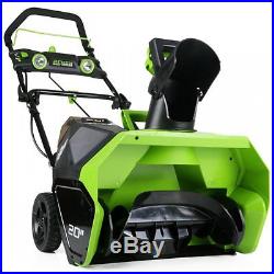 Greenworks 26272 Gmax 20 in. 40V Cordless Snow Thrower with4.0Ah Battery & Charger
