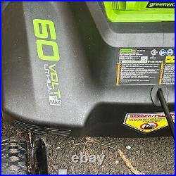 Greenworks 60V Lithium Max 20 in Cordless Snow Blower 2.0 Battery & Charger NEW