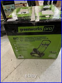 Greenworks 80V 20 inch Battery Snow Blower SNB401 with 2Ah Battery & Rapid Charger