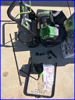 Greenworks PRO 20-Inch 80V Cordless Snow Thrower, NO battery/charger see pics
