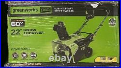 Greenworks Pro 22 Snow Thrower 60 Volt SN60L02 Tool Only