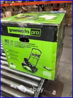 Greenworks Pro 80V 20-Inch Snow Blower With 2Ah Battery And Charger