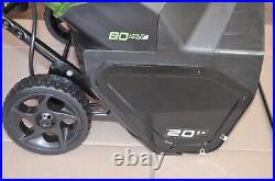 Greenworks Pro 80V 20 inch Snow Thrower with 2Ah Battery and Charger